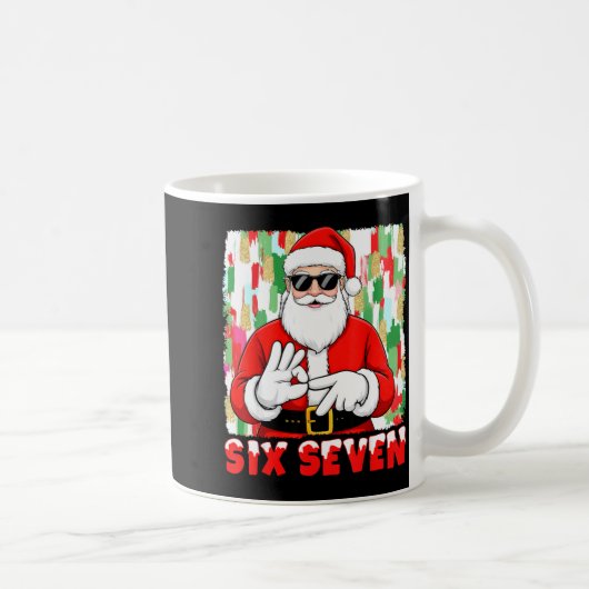 Funny Six Seven Meme Christmas Santa Saying 6 7 Bo Kaffeetasse (Rechts)