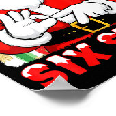 Funny Six Seven Meme Christmas Santa Saying 6 7 Bo Poster (Ecke)