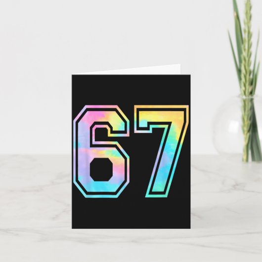 Funny Six Seven Meme Gen Alpha Slang Karte (Vorderseite)