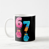 Funny Six Seven Meme Ice Cream Drip 67 Boxing Kaffeetasse (Links)
