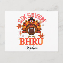 Funny Six Seven Meme Turkey Bruh,Postcard Postkarte