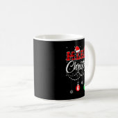 Funny Six Seven Merry Christmas Pajamas Red Plaid  Kaffeetasse (VorderseiteRechts)