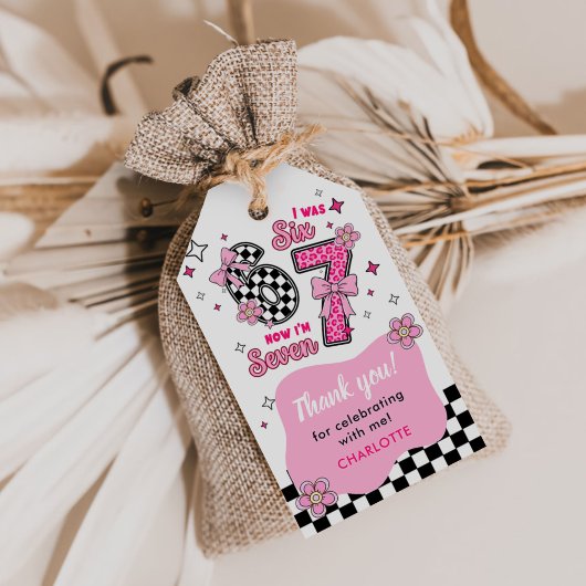 Funny Six Seven Party 67 Girl Birthday Geschenkanhänger