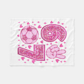 Funny Six Seven Soccer Valentines Day Men Women Ki Fleecedecke (Vorderseite (Horizontal))