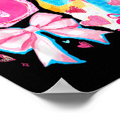 Funny Six Seven Valentine Coquette Bow Preppy Hear Poster (Ecke)