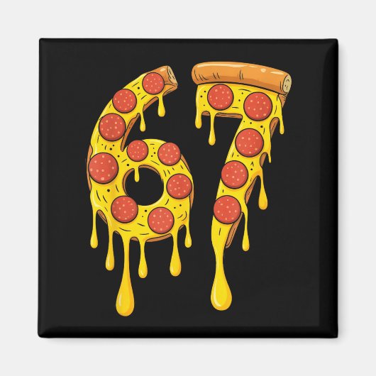 Funny Six Seven Zza 67 Number Magnet (Vorne)