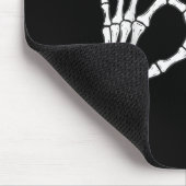 Funny Six Siven 6 7 Meme 67 Skeleton Hand Hallowee Mousepad (Ecke)