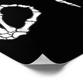 Funny Six Siven 6 7 Meme 67 Skeleton Hand Hallowee Poster (Ecke)