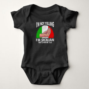 Funny Sizilian Zitat für das Gelingen sizilianisc Baby Strampler