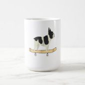 Funny Skateboard Französisch Bulldog Welpengeschen Kaffeetasse (Mittel)