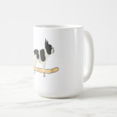 Funny Skateboard Französisch Bulldog Welpengeschen Kaffeetasse (VorderseiteRechts)