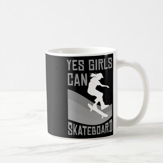 Funny Skateboard Gift For Girls Kids Skateboarding Kaffeetasse (Rechts)