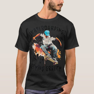 Funny Skateboard Lover für farbigen Skater Kunst T-Shirt