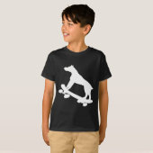 Funny Skateboarding Boxer Dog Skateboard Skater T-Shirt (Vorne ganz)
