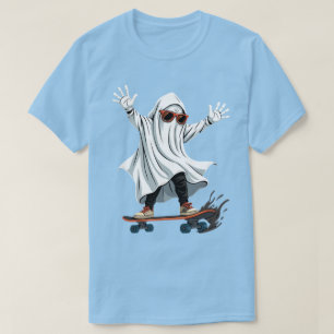 Funny Skateboarding Ghost Men's Basic T - Shirt