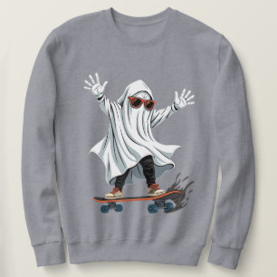 Funny Skateboarding Ghost Men's Sweatshirt