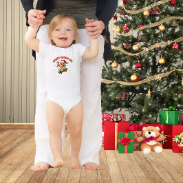 Funny Skateboarding Gingerbrett Mann Weihnachten Baby Strampler