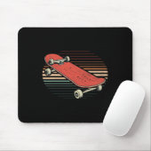 Funny Skateboarding Longboard Performing Tricks Sk Mousepad (Mit Mouse)