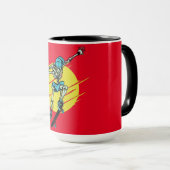 Funny Skater Skelett Skateboarding Design Tasse (VorderseiteRechts)