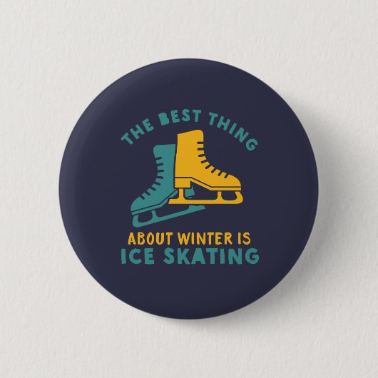 Funny Skater Zitat Ice Skaten Wintersport Button (Vorderseite)
