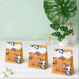 Funny Skeleton And Candy For Halloween Geschenkschachtel