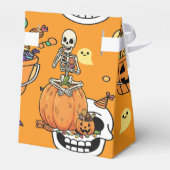 Funny Skeleton And Candy For Halloween Geschenkschachtel (Rückseite)