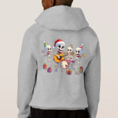 Funny Skeleton Band Christmas & New Year – 3D Cart Hoodie (Rückseite)