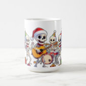 Funny Skeleton Band Christmas & New Year – 3D Cart Kaffeetasse (Mittel)