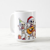 Funny Skeleton Band Christmas & New Year – 3D Cart Kaffeetasse (Vorderseite Links)