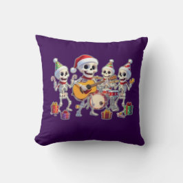 Funny Skeleton Band Christmas & New Year – 3D Cart Kissen