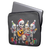 Funny Skeleton Band Christmas & New Year – 3D Cart Laptopschutzhülle (Vorderseite Links)
