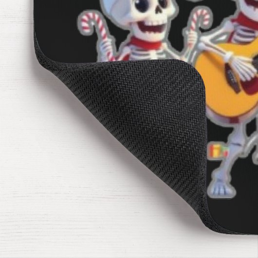 Funny Skeleton Band Christmas & New Year – 3D Cart Mousepad (Ecke)