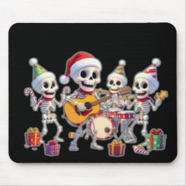Funny Skeleton Band Christmas & New Year – 3D Cart Mousepad
