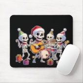 Funny Skeleton Band Christmas & New Year – 3D Cart Mousepad (Mit Mouse)