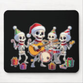 Funny Skeleton Band Christmas & New Year – 3D Cart Mousepad (Vorne)
