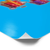 Funny Skeleton Band Christmas & New Year – 3D Cart Poster (Ecke)