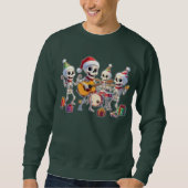 Funny Skeleton Band Christmas & New Year – 3D Cart Sweatshirt (Vorderseite)