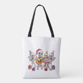 Funny Skeleton Band Christmas & New Year – 3D Cart Tasche (Rückseite)