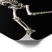 Funny Skeleton Batch Baseball Player Men Boys Ha Poster (Ecke)