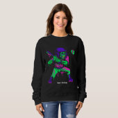 Funny Skeleton Batting Ice Cream Tropfen Baseball Sweatshirt (Vorne ganz)