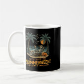 Funny Skeleton Beach Sunset Spooky Urlaub Hallow Kaffeetasse (Links)