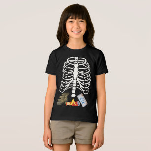 Funny Skeleton Belly Rib Cage Halloween Tri-Blend Shirt