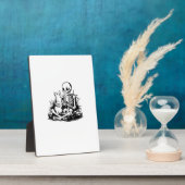 Funny Skeleton Cat Skull Kitty Cute Cat Goth Hallo Fotoplatte (Seite)