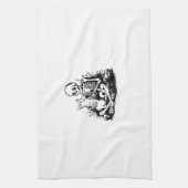 Funny Skeleton Cat Skull Kitty Cute Cat Goth Hallo Geschirrtuch (Vertikal)