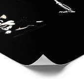 Funny Skeleton Chasing Terrier Halloween Mama P Poster (Ecke)