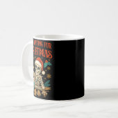 Funny Skeleton Christmas Kaffeetasse (Vorderseite Links)