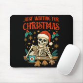 Funny Skeleton Christmas Mousepad (Mit Mouse)