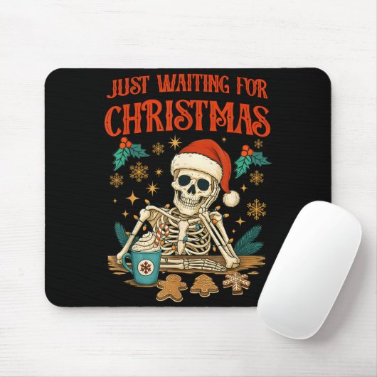 Funny Skeleton Christmas Mousepad (Mit Mouse)