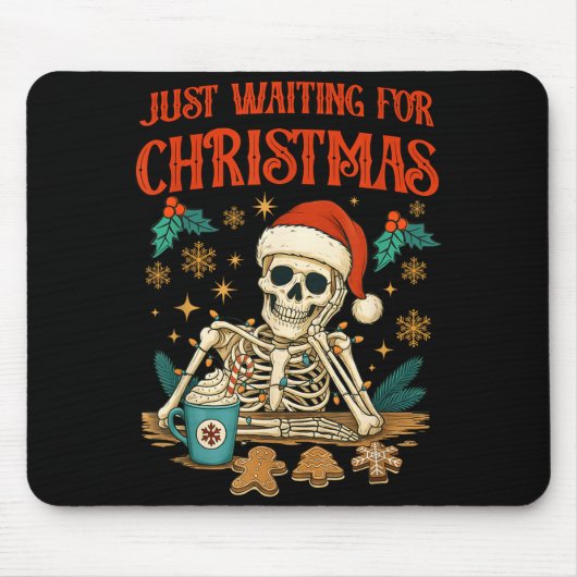 Funny Skeleton Christmas Mousepad (Vorne)