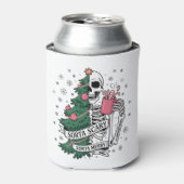Funny Skeleton Christmas Sorta Merry Sorta Beängst Dosenkühler (Kanne Vorderseite)